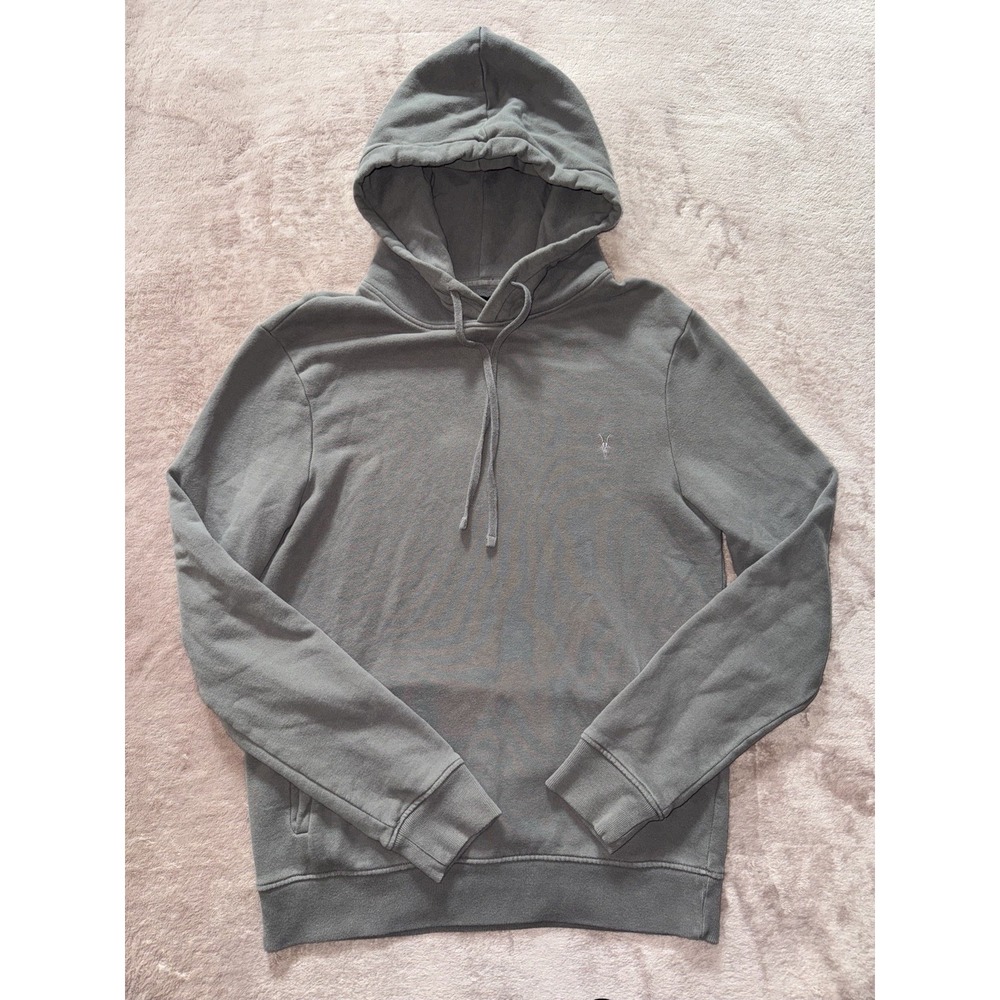AllSaints Men's Roswell Sweatshirt Pullover Hoodie Gray Size Small
